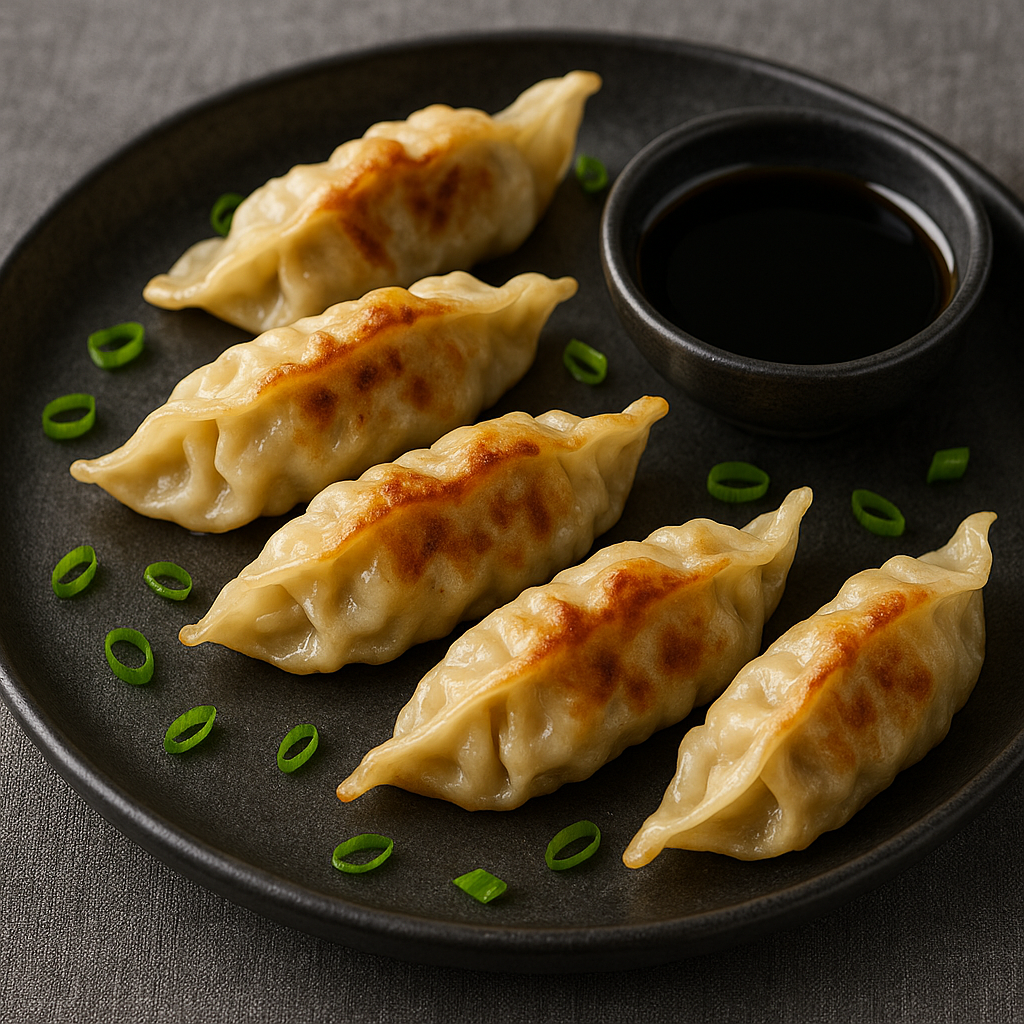 Gyoza de pollo frito
