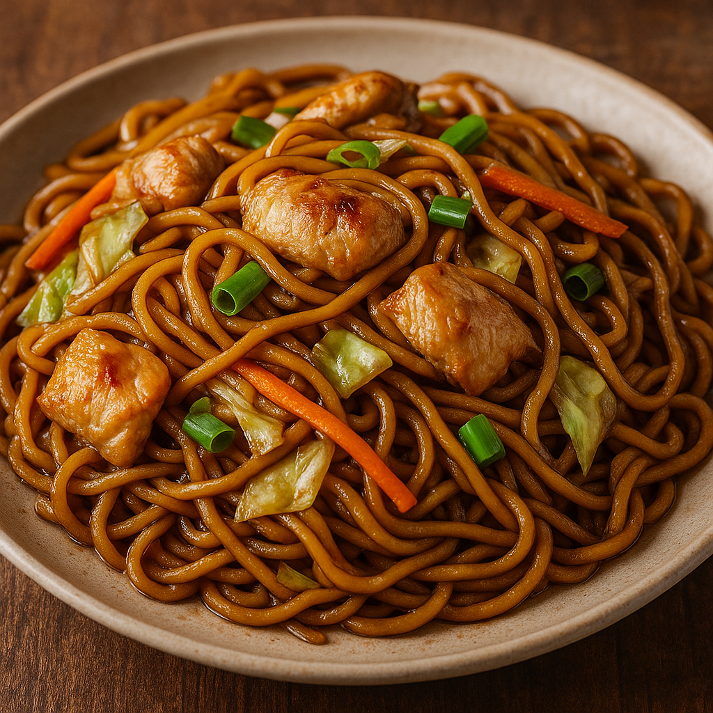Yakisoba con pollo