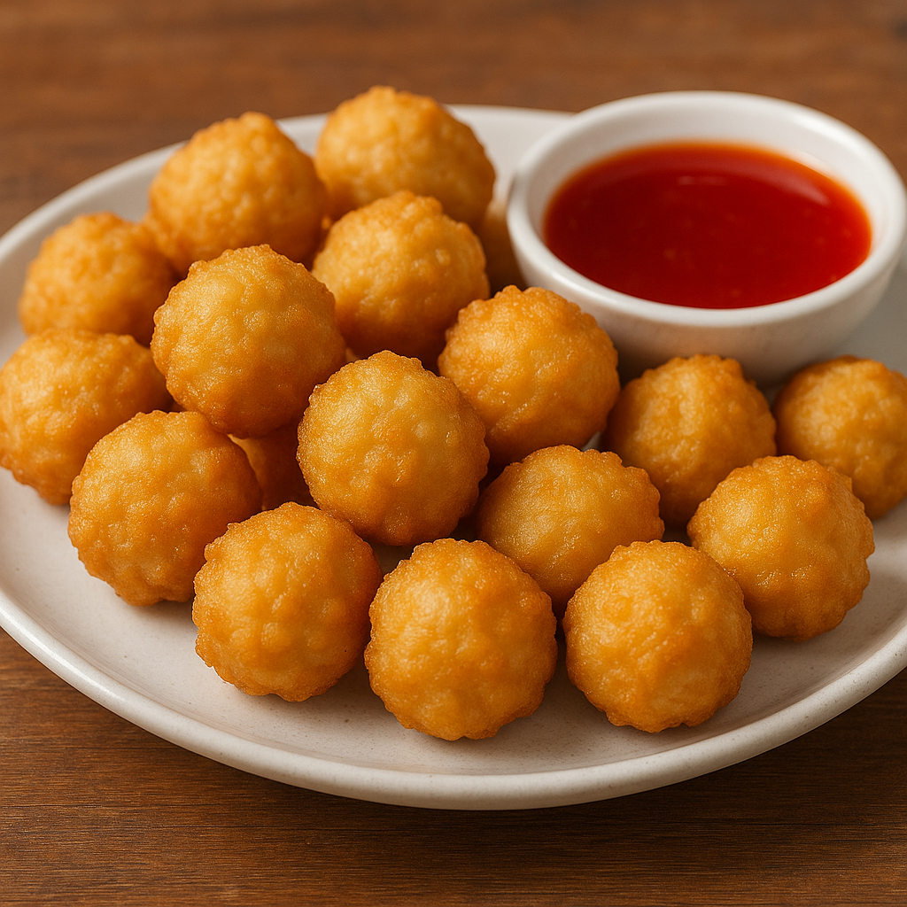 Bolitas de pollo fritas