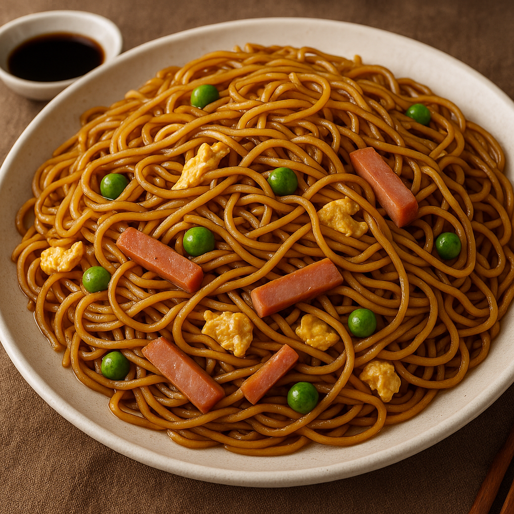 Fideos chinos tres delicias salteados