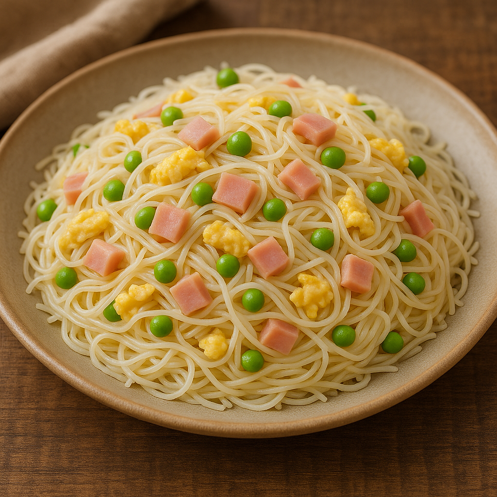 Mie fen con tres delicias