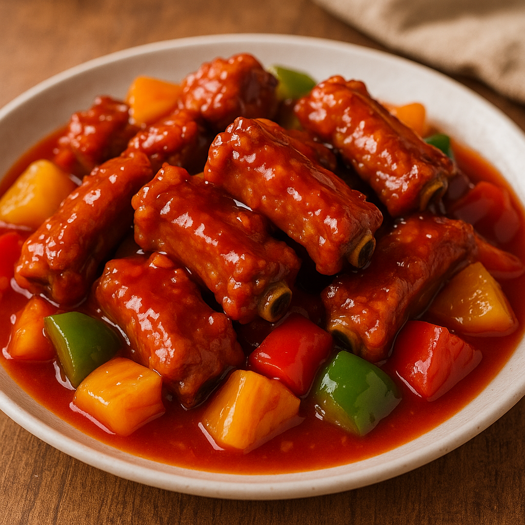 Costillas con salsa agridulce