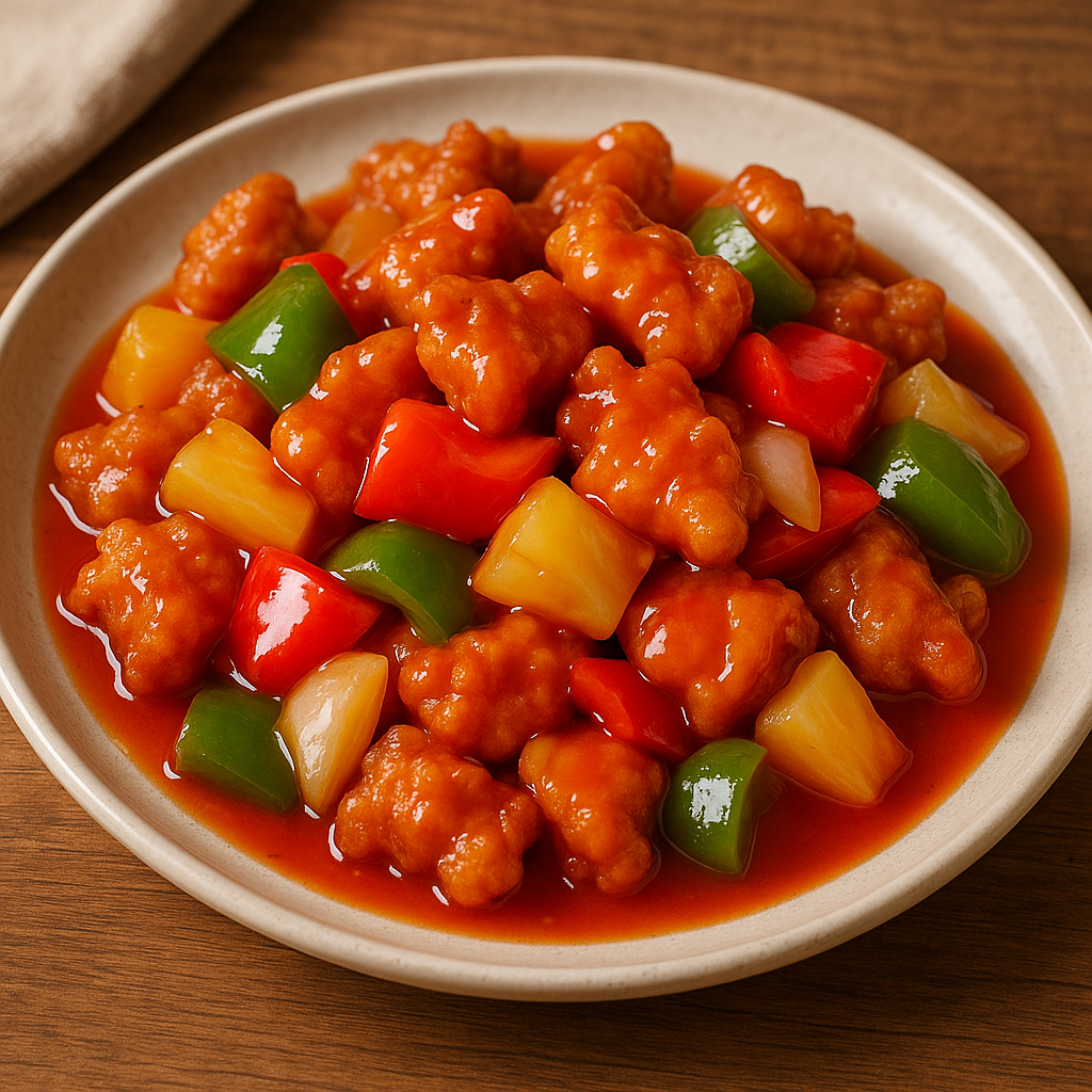 Cerdo con salsa agridulce