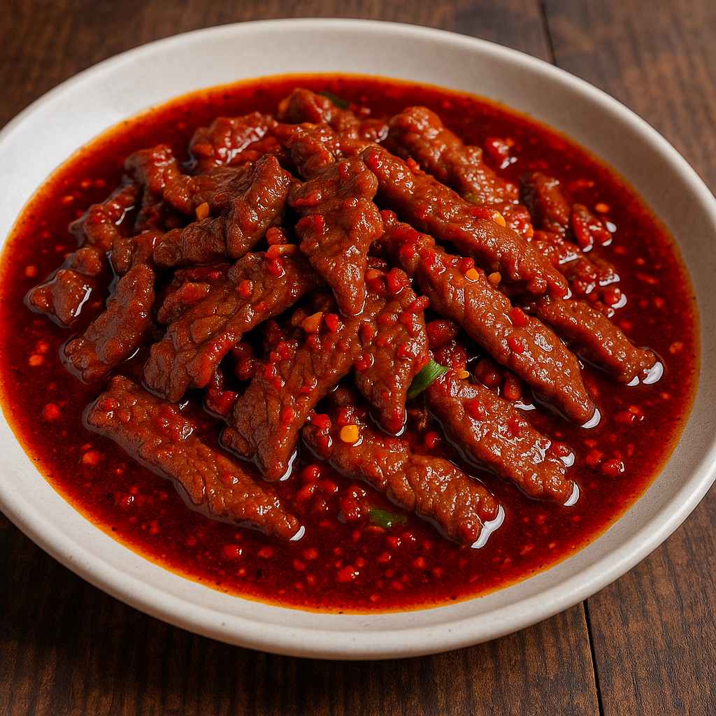 Ternera con salsa picante