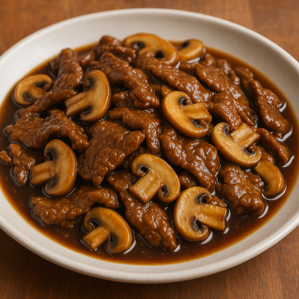 Ternera con champiñones