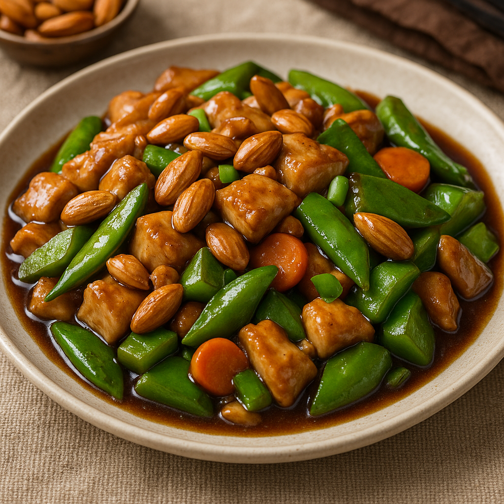 Pollo con almendras
