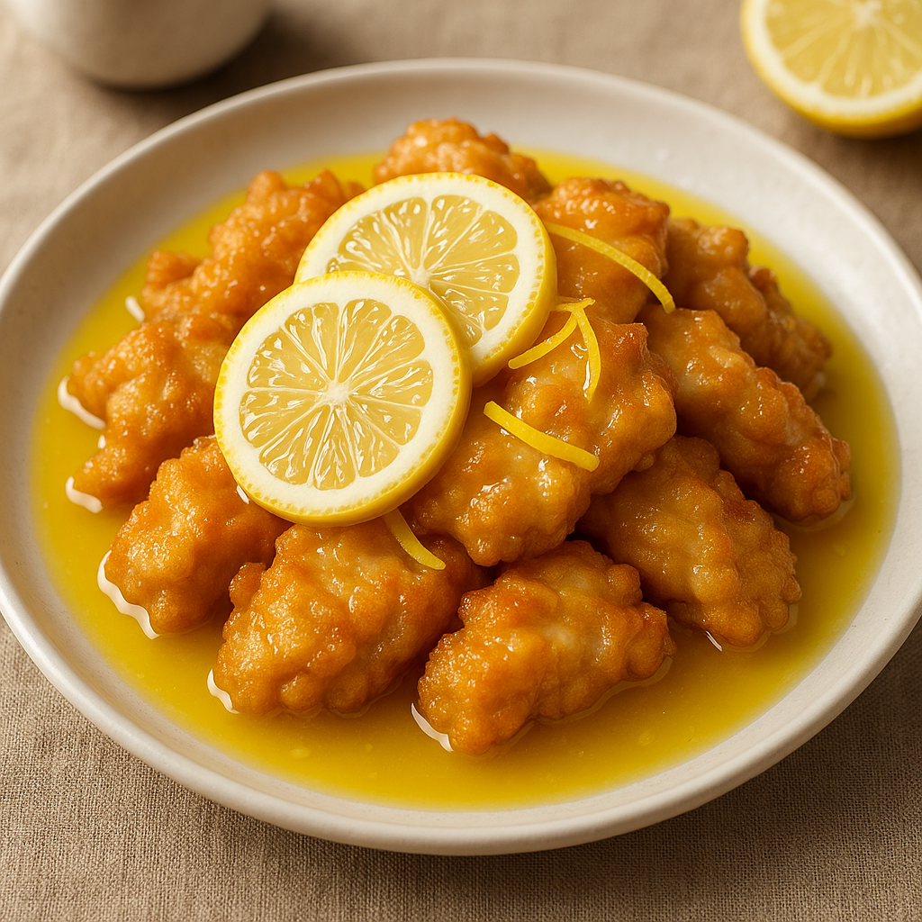Pollo con salsa de limón