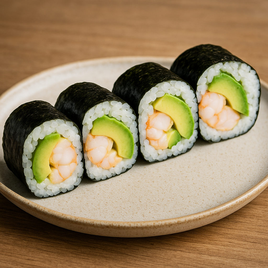 Langostinos y aguacate